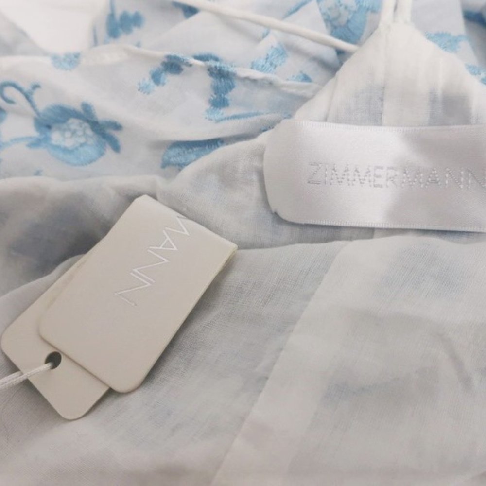 Zimmermann Romper Zephyr Vine Embroidered Cotton - Picture 6 of 6